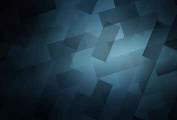 Fototapeta premium Dark BLUE vector layout with lines, rectangles.