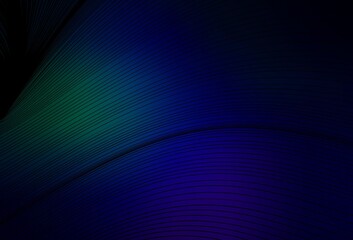 Dark Blue, Green vector pattern with bent lines.