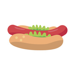 delicious hot dog fast food icon