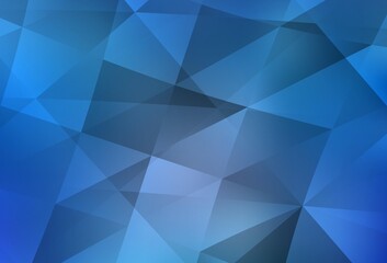 Obraz premium Light BLUE vector shining triangular background.