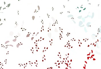 Obraz premium Light green, red vector texture with random forms.