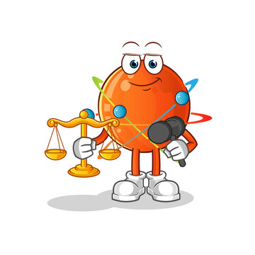 recommend clip art: atom lawyer cartoon. cartoon mascot vector