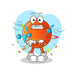 atom cold illustration. character vector