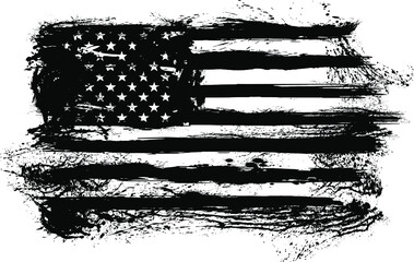 Obraz premium USA Flag - Distressed american flag with splash elements, eps 10, patriot flag, military flag, american flag