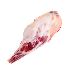 Fresh raw lamb leg isolated on white