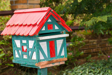 Old Wooden mailbox close up