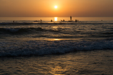 Coucher du soleil sur le Bassin d'Arcachon, France