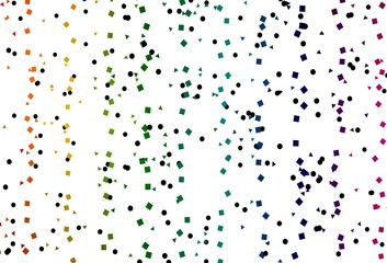Light Multicolor, Rainbow vector backdrop with lines, circles, rhombus.