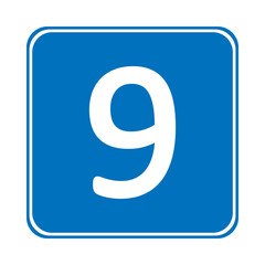 Obraz premium Number nine button.
