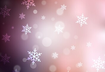 Light Pink vector backdrop in holiday style.