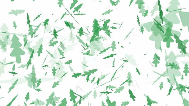 Alberi verdi su sfondo bianco.