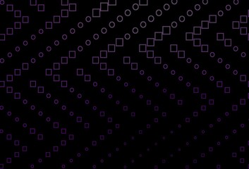 Dark Purple vector pattern with crystals, rectangles.