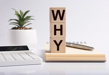 Why word inscription. Question with interrogation mark
