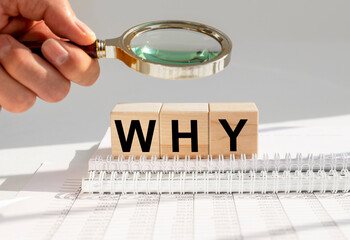 Why word inscription. Question with interrogation mark