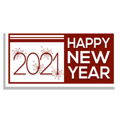 Banner of happy new year 2021 - Vector illustration
