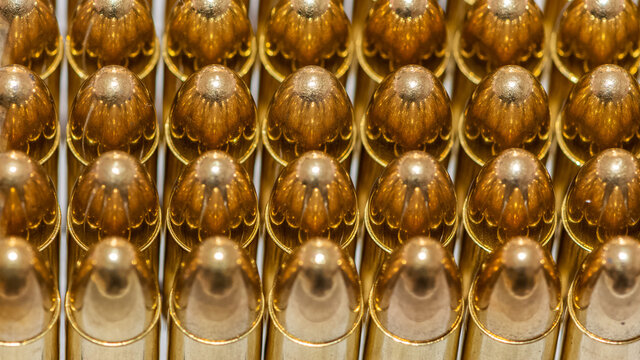 photo of various 9mm pistol bullets