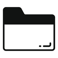 Fototapeta premium folder glyph icon, school and education icon 