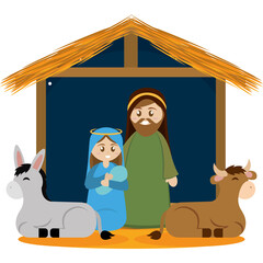 Cartoon of a nativity. Christmas character - Vector illustration