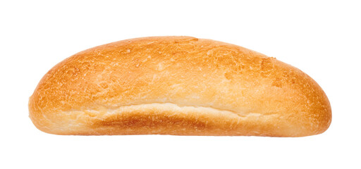 Fresh bun isolated on white background.
