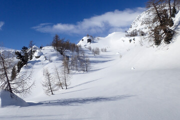winter landscape, Lareccio canals and Colombe pass