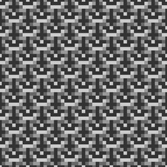 Squares, rectangles, figures seamless pattern. Geometric background. Folk wallpaper. Checks, blocks, shapes ornate. Tribal motif. Ethnic ornament. Textile print, abstract design. Geometrical vector