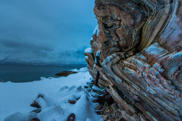 Felsformation im Norden Norwegens