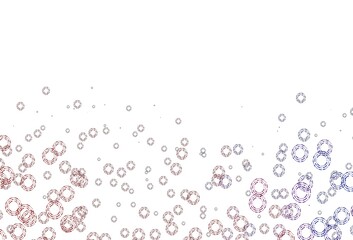 Light Blue, Red vector pattern with spheres.
