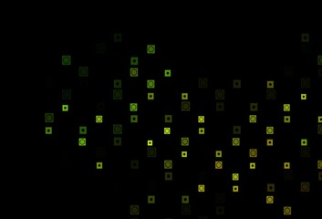 Dark Green, Yellow vector pattern in square, circular style.