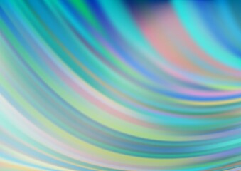 Light Blue, Yellow vector template with lines, ovals.