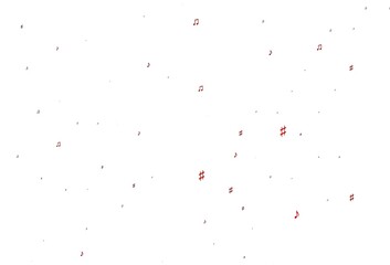 Light Orange vector template with musical symbols.