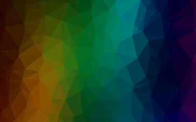 Dark Multicolor, Rainbow vector blurry triangle pattern.