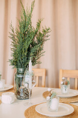 table decor christmas family dinner home holiday
