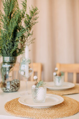 Christmas festive table house decor interior elegant