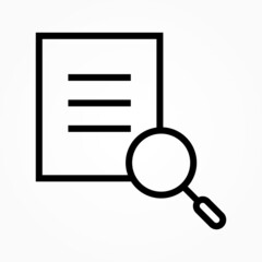 magnifying glass on the document