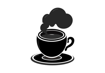 coffee cup outline Vector icon, tea cup sketch illustration