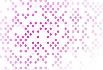 Light Pink, Blue vector texture with disks.