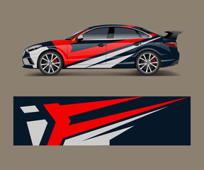 Obraz premium Sport car racing wrap design. vector design template design vector