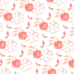 leaf and flower blossom watercolor collection 