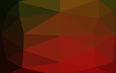 Dark Green, Red vector polygon abstract layout.