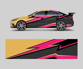 Obraz premium abstract Racing graphic vector for sport car wrap design