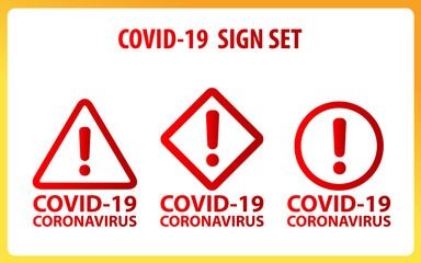 Covid-19 Sign Set