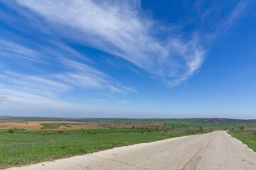 Spring landscape of Danubian Plain, Bulgaria