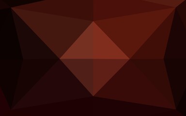 Dark Red vector polygon abstract background.