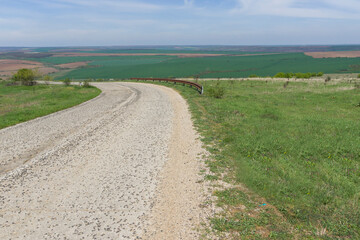Spring landscape of Danubian Plain, Bulgaria