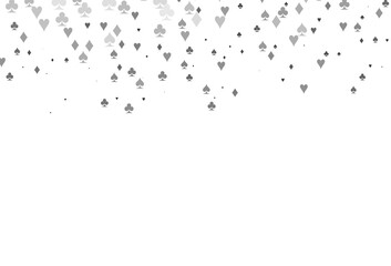 Obraz na płótnie Canvas Light Silver, Gray vector template with poker symbols.