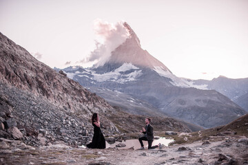 Mountaintop Matterhorn Engagement Proposal