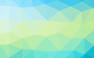Light Blue, Yellow vector low poly cover.