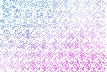 Light pink, blue vector pattern with spheres.