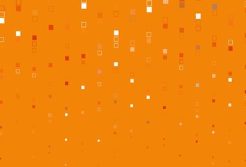 Light Orange vector pattern with crystals, rectangles.