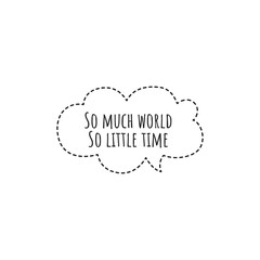 Travel quote illustration for design/to print/for web design/product design